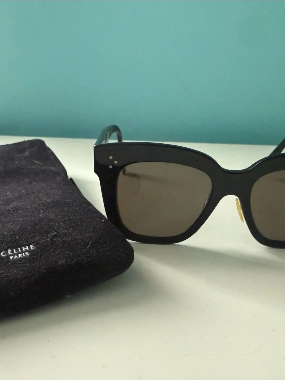 Celine Black Square Oversized Sunglasses